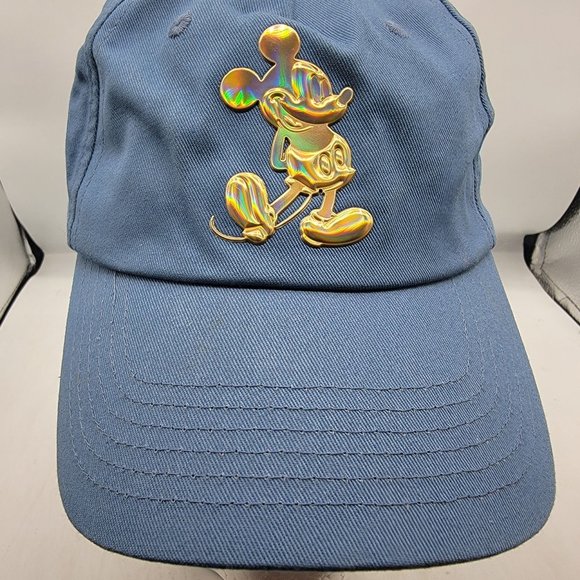 Disney Parks 50th Anniversary Mickey Earidescent Blue Baseball Cap Hat